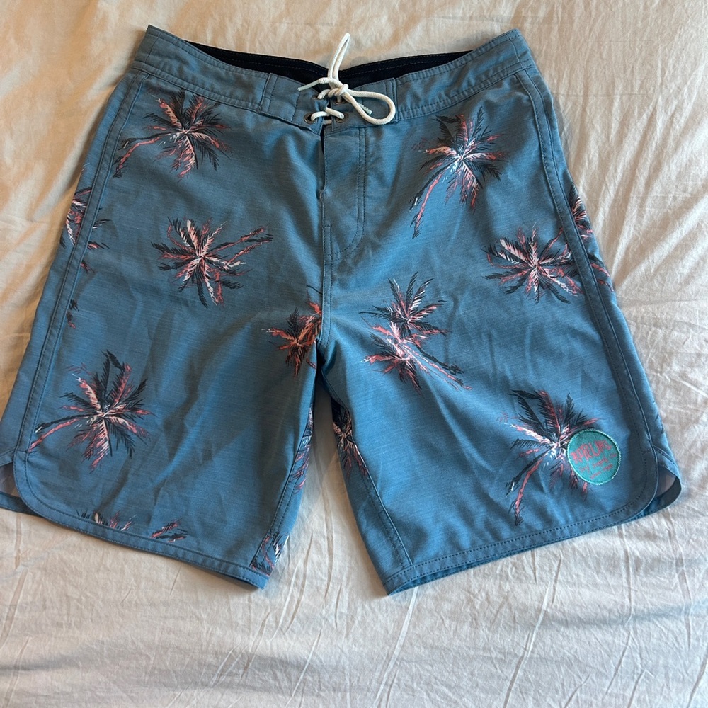 Rip Curl Teal Palm Print Board Shorts